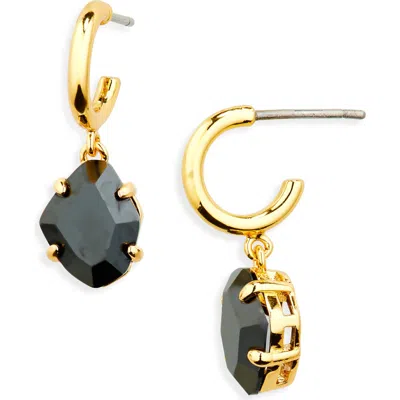 Kate Spade New York Treasure Trove Cubic Zirconia Huggie Hoop Earrings In Black