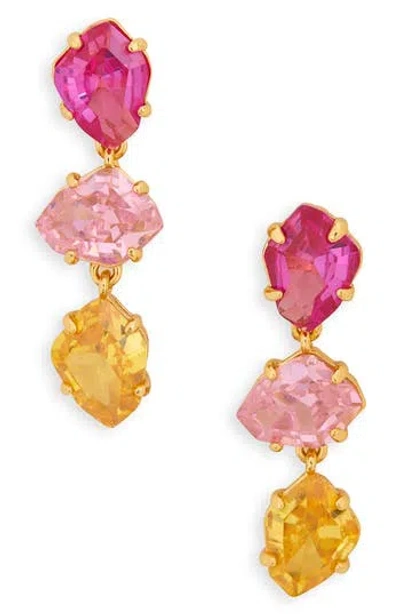 Kate Spade New York Treasure Trove Cubic Zirconia Linear Drop Earrings In Multi