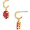 Kate Spade New York Treasure Trove Drop Huggie Hoop Earrings