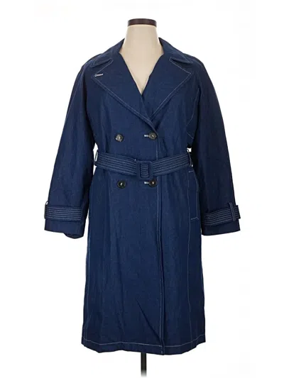 Pre-owned Kate Spade New York Trenchcoat In Blue