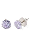 Kate Spade Brilliant Statements Mini Tri-prong Studs In Purple