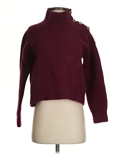 Pre-owned Kate Spade New York Turtleneck Sweater In Burgundy
