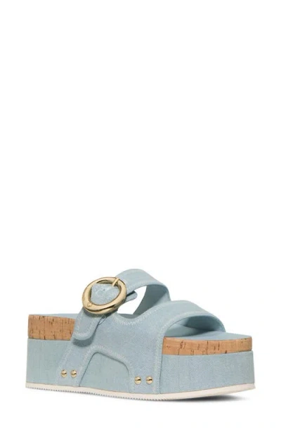 Kate Spade New York Two-strap Denim Platform Sandal In Blue