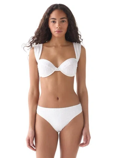 Kate Spade New York Uwire Bra Top Swimsuit In White