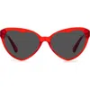 Kate Spade New York Velma 57mm Gradient Cat Eye Sunglasses In Red
