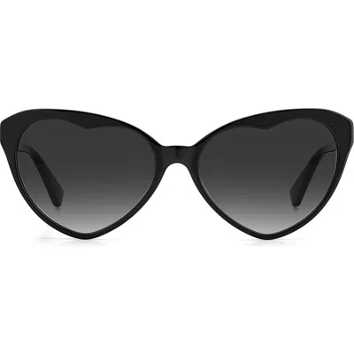 Kate Spade New York Velmas 57mm Cat Eye Sunglasses In Black