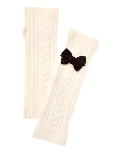 Kate Spade New York Velvet Bow Alpaca & Wool-blend Arm Warmers In Neutral