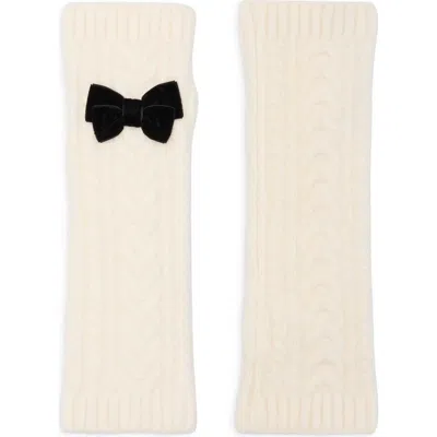 Kate Spade New York Velvet Bow Arm Warmer In Cream