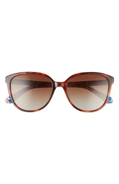 Kate Spade New York Vienne 53mm Polarized Cat Eye Sunglasses In Brown