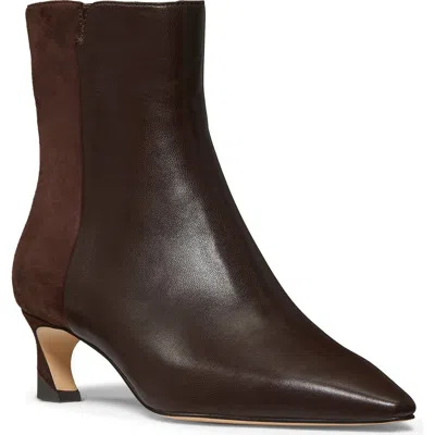 Kate Spade New York Viv Leather Ankle Boot In Hot Fudge