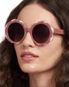 Kate Spade New York Vivi 54mm Round Sunglasses In Pink