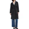 Kate Spade New York Water Resistant Belted Trench Coat In Black