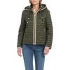 Kate Spade New York Water Resistant Hooded Quilted Jacket In New Dark Olive