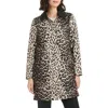 Kate Spade New York Water Resistant Leopard Print A-line Raincoat In Animal Print