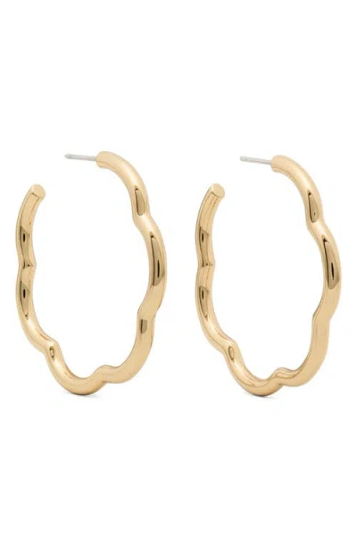 Kate Spade New York Wave Hoop Earrings In Gold