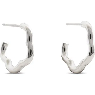 Kate Spade New York Wave Huggie Hoop Earrings In Metallic