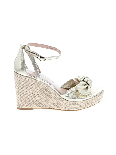 Pre-owned Kate Spade New York Wedges In Silver