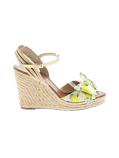 Pre-owned Kate Spade New York Wedges In Yellow