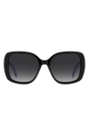 Kate Spade New York Wenona 57mm Square Sunglasses In Black
