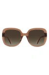 Kate Spade New York Wenonags 56mm Square Sunglasses In Brown