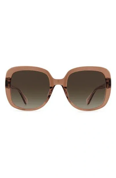 Kate Spade New York Wenonags 56mm Square Sunglasses In Brown/brown Sf