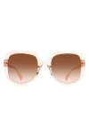 Kate Spade New York Wenonags 56mm Square Sunglasses In Pink/brown Sf