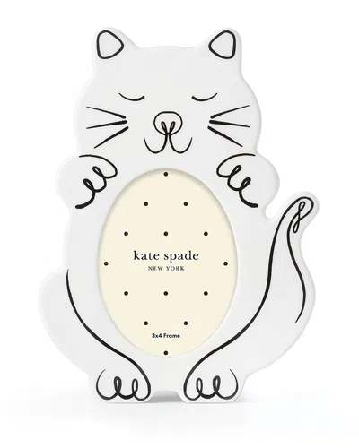 Kate Spade New York Wild Things 4 X 3 Cat Picture Frame In White