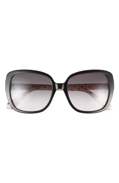 Kate Spade New York Wilheminas 55mm Gradient Square Sunglasses In Black