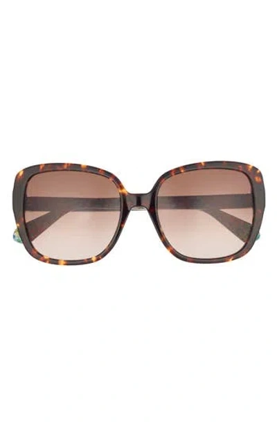 Kate Spade New York Wilheminas 55mm Gradient Square Sunglasses In Brown