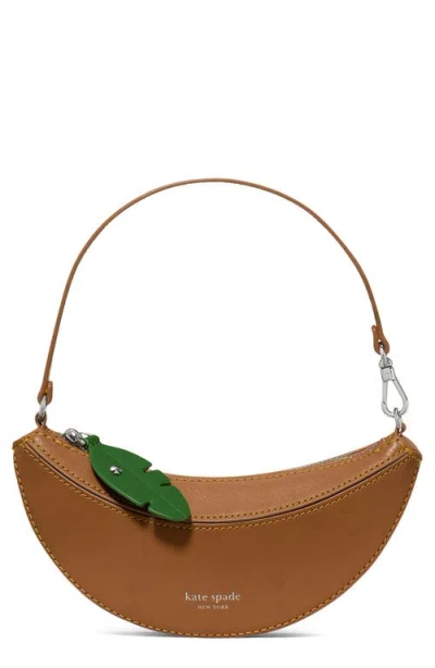 Kate Spade New York Wink Leather Banana Wristlet In Brown