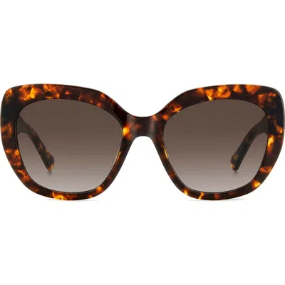 Kate Spade New York Winslet 55mm Gradient Round Sunglasses In Brown