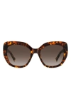 Kate Spade Winslet 55mm Gradient Round Sunglasses In Havana/brown Gradient