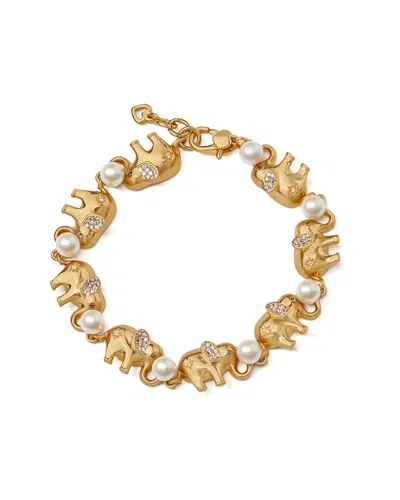 Kate Spade New York Winter Carnival Cz Elephant Bracelet In Gold
