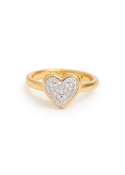 Kate Spade New York With All My Heart Crystal-embellished Ring In Gold
