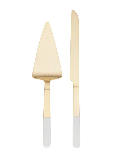 Kate Spade New York With Love 2-piece Dessert Set In Gold