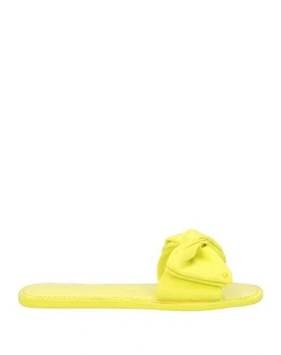 Kate Spade New York Woman Sandals Yellow Size 7.5 Textile Fibers