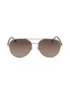 Kate Spade New York Women's Averie 58mm Aviator Sunglasses In Gold