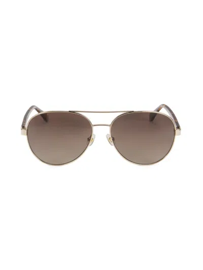 Kate Spade New York Women's Averie 58mm Aviator Sunglasses In Gold