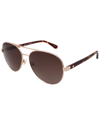 Kate Spade New York Women's Averie/s 58mm Sunglasses In Gold