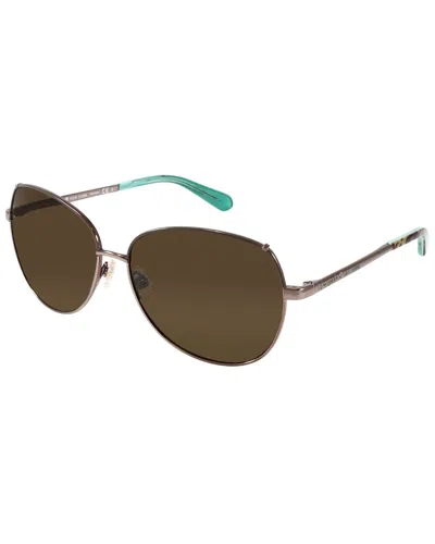 Kate Spade New York Women's Candida/p/s 58mm Polarized Sunglasses In Brown