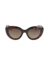 Kate Spade New York Women's Capri 50mm Cat-eye Sunglasses In Brown