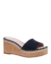 Kate Spade Cosette Espadrille Wedge Sandal In Captain Navy