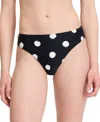 Kate Spade New York Womens Convertible Bow Bikini Top High Cut Bottoms In Black