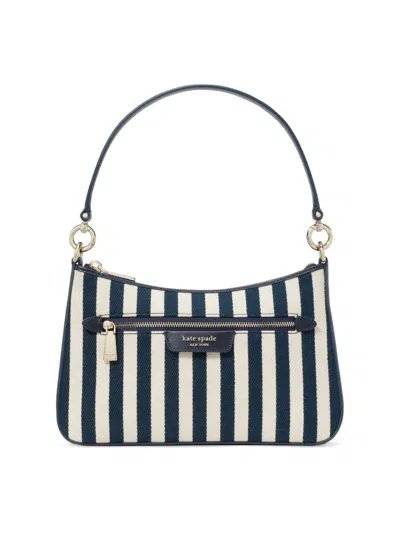Kate Spade New York Women's Hudson Striped Canvas & Leather Crossbody Bag