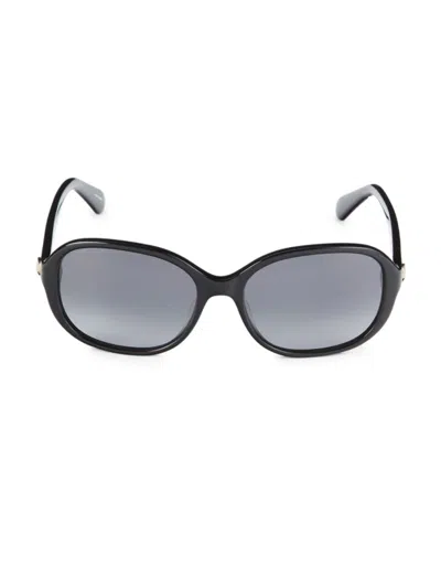 Kate Spade New York Women's Izabella 55mm Rectangle Sunglasses In Black