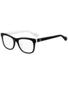 Kate Spade New York Women's Jackalyn 50mm Optical Frames In Black