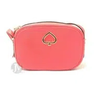 Kate Spade New York Women's Kourtney Pebbled Leather Zip Around Camera Crossbody Bag (stoplight) In Pink