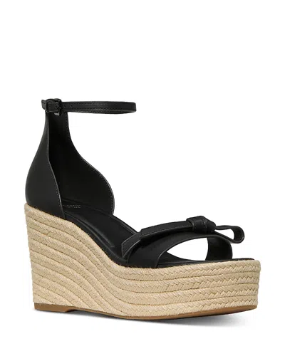 Kate Spade New York Loop Espadrille Ankle Strap Platform Wedge Sandal In Black