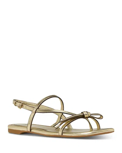 Kate Spade New York Loop Metallic Ankle Strap Sandal In Gold