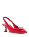 Kate Spade New York Lover Slingback Pointed Toe Kitten Heel Pump In Cherry Rouge
